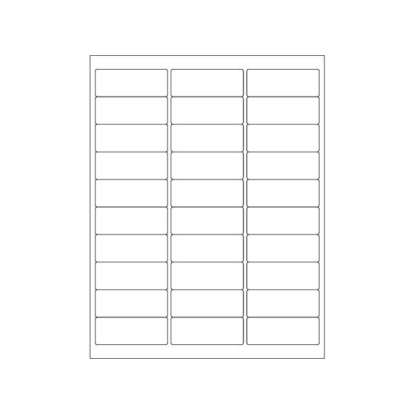 Bsc Preferred 2 5/8 x 1'' White Removable Rectangle Laser Labels, 3000PK BUY00019372 - main